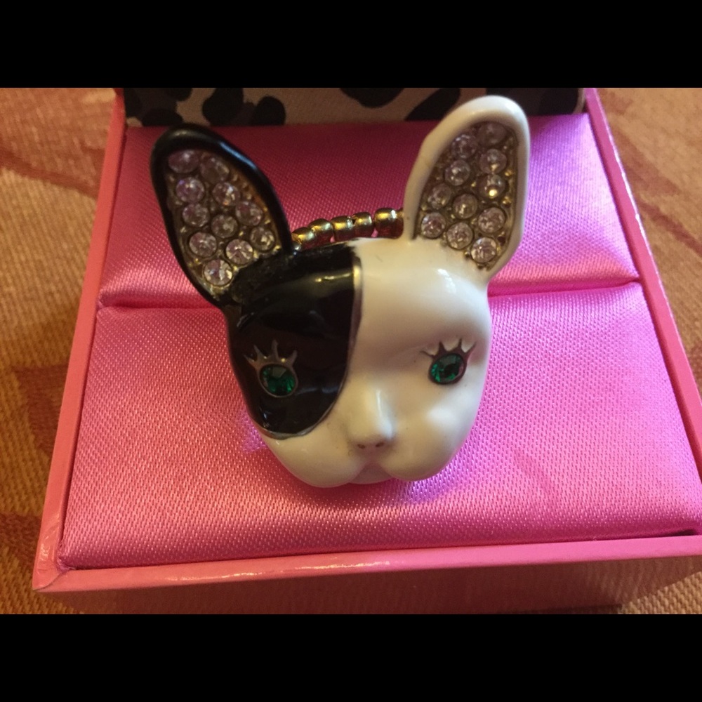 Betsey Johnson French Bulldog Ring